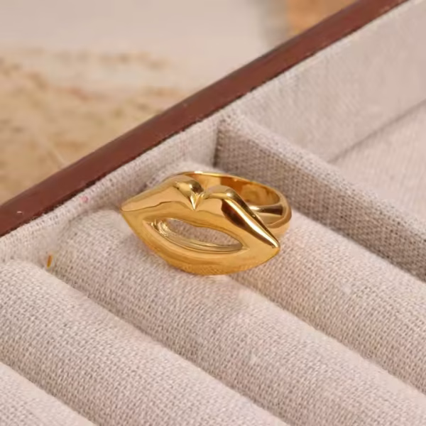 Jewelry Wholesale Titanium steel stainless steel lip ring 18K gold ladies titanium steel for girlfriend - Image 5
